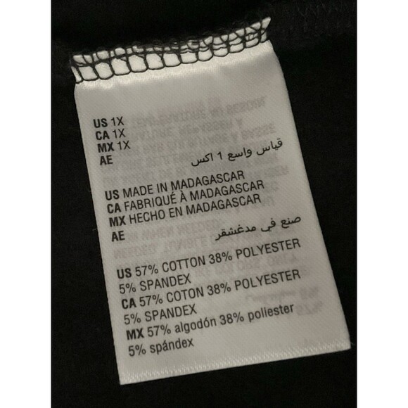 ID Ideology Women's Plus Size Fleece Crewneck Pullover Top Size 1X, Black - Picture 6 of 7